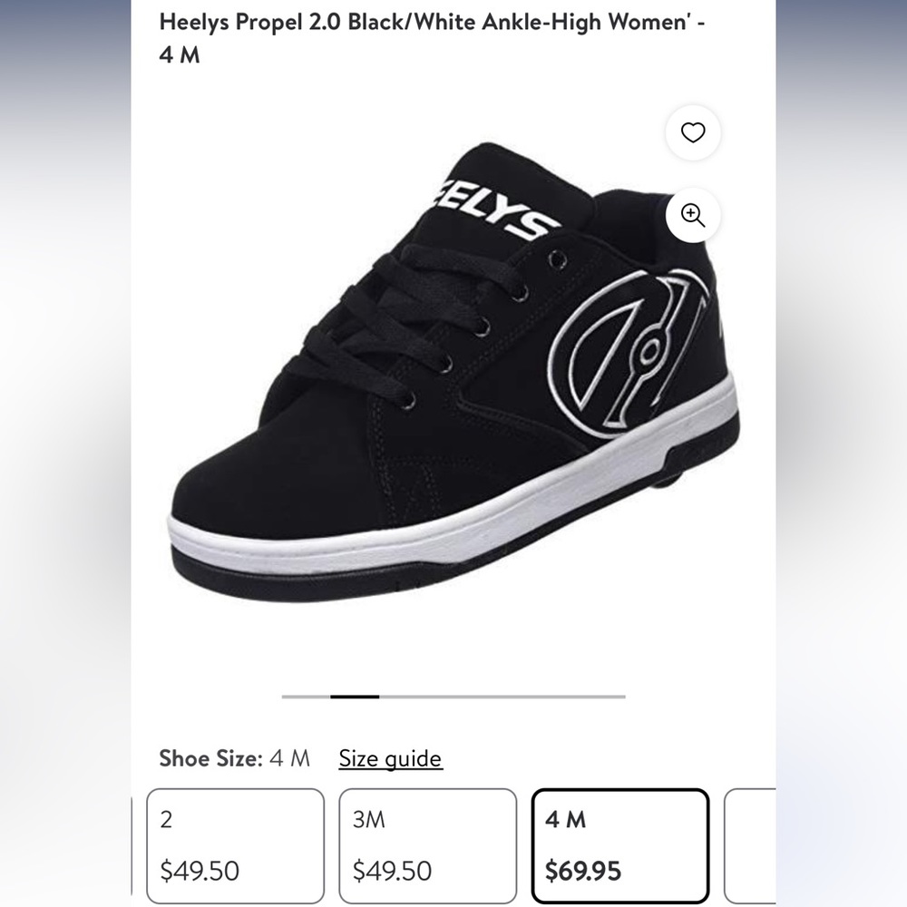 Heelys Propel 2.0 Black/White Kids Sneakers